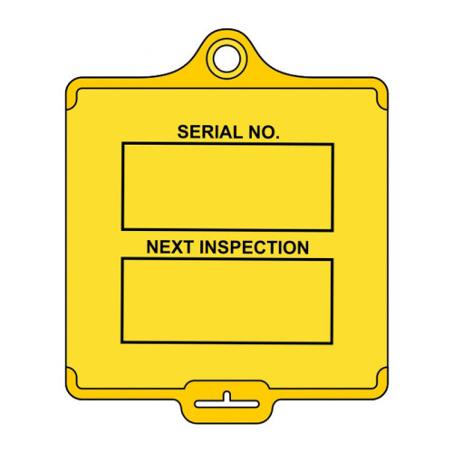 'AssetTag Flex Inspection' Tag (Style A), Medium, Yellow (Pack of 50)