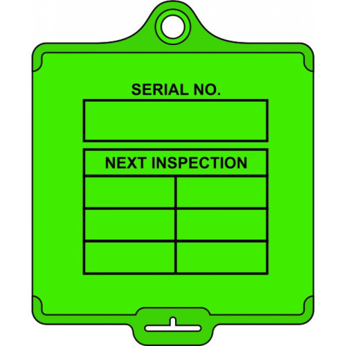 'AssetTag Flex Inspection' Tag (Style B), Medium, Green (Pack of 50)