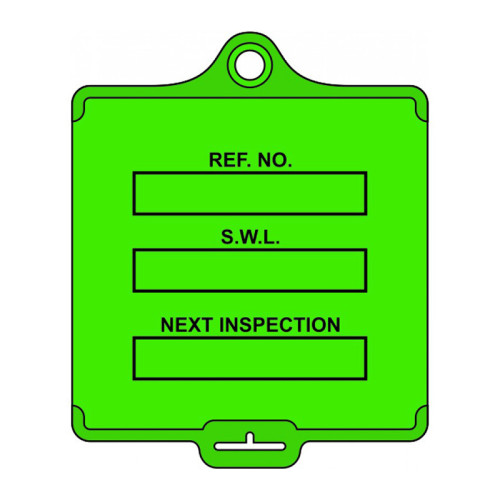 'AssetTag Flex Safe Working Load' Tag, Medium, Green (Pack of 50)