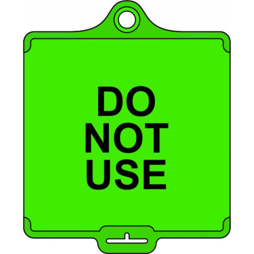 'AssetTag Flex Do Not Use (Style A)' Tag, Medium, Green (Pack of 50)