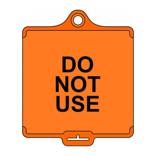 'AssetTag Flex Do Not Use (Style A)' Tag, Medium, Orange (Pack of 50)