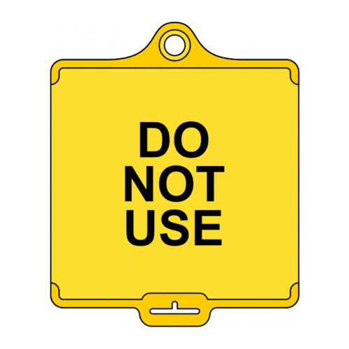 'AssetTag Flex Do Not Use (Style A)' Tag, Medium, Yellow (Pack of 50)