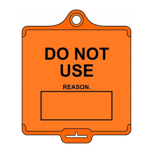 'AssetTag Flex Do Not Use (Style B)' Tag, Medium, Orange (Pack of 50)