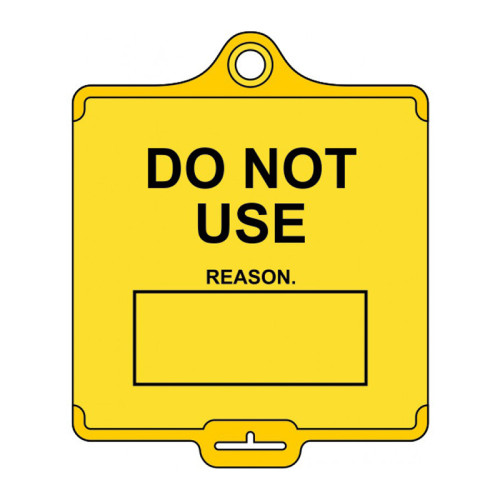 'AssetTag Flex Do Not Use (Style B)' Tag, Medium, Yellow (Pack of 50)