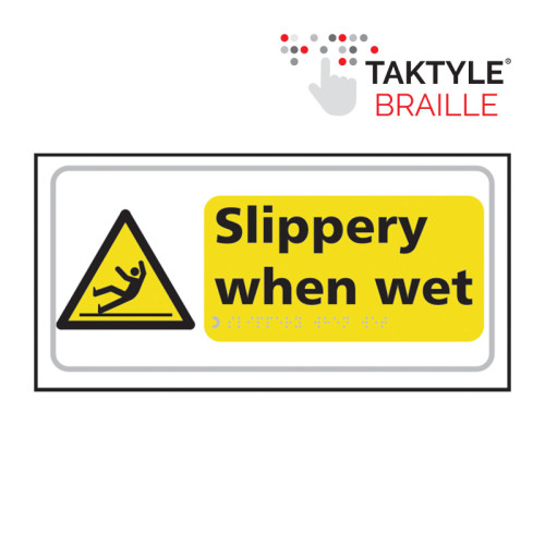 'Caution Forklift Trucks' Sign, Taktyle, (300mm x 150mm)