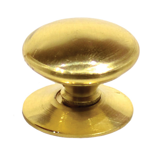 Victorian Cupboard Knobs, Polished Brass, 19mm Dia.