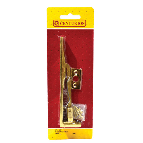 Solid Brass Flush Bolt, Polished Brass, 150mm