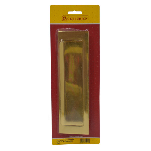 Solid Brass Letter Plate Gravity Flap, 250mm x 75mm