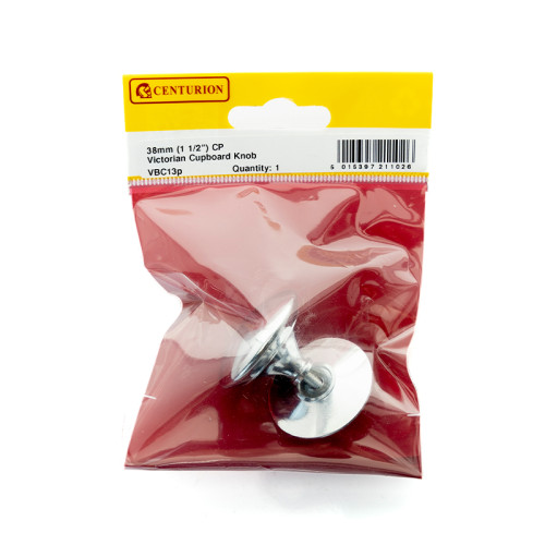 38mm (1 1/2") CP Victorian Cupboard Knob