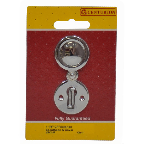 Chromed Escutcheon with Cover, 35mm