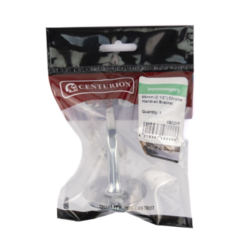 65mm (2 1/2") Polished Chrome Handrail Brackets