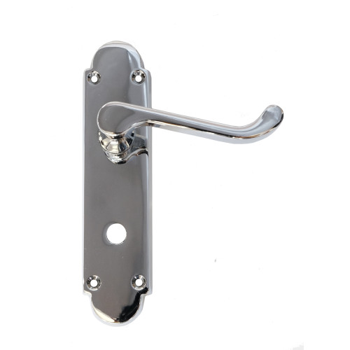 Chrome Shaped Lever Bathroom Set - 170mm