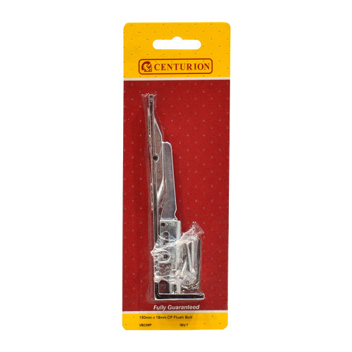 Solid Brass Flush Bolt, Polished Chrome, 150mm