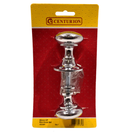 Chromed Rim Knob Set, 50mm Dia.