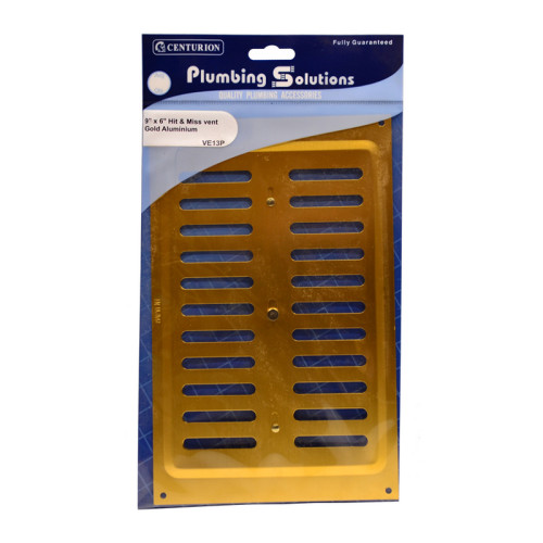 Hit & Miss Vents - Gold Aluminium - 229 x 152mm