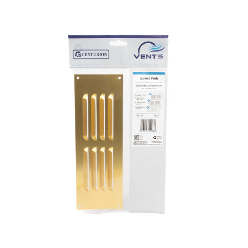 Louvre Vent - Gold Aluminum - 229 x 76mm
