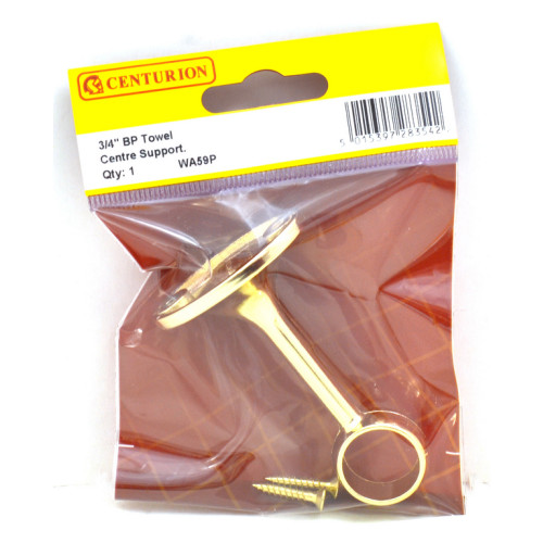 19mm (3/4") Towel Centre Supports - Brass