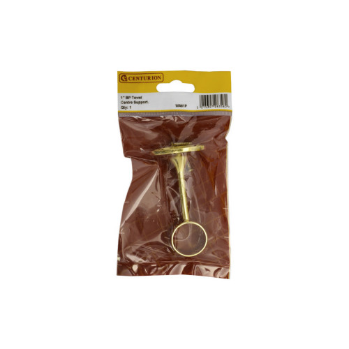 25mm (1") Towel Centre Supports - Brass - Pack Qty 1