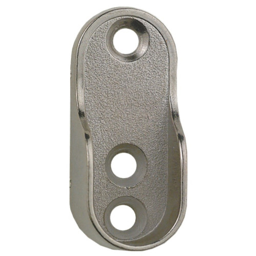 Oval Wardrobe End Supports - Chrome Plated