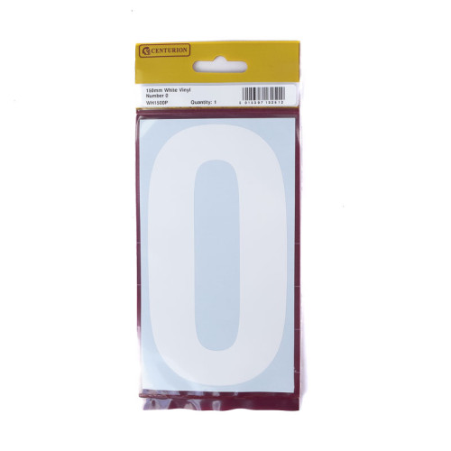 White Vinyl Number 0 WH1500P