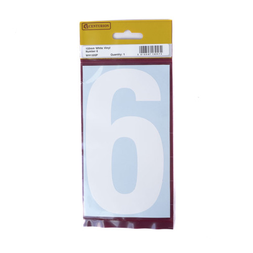 White Vinyl Number 6 WH1506P