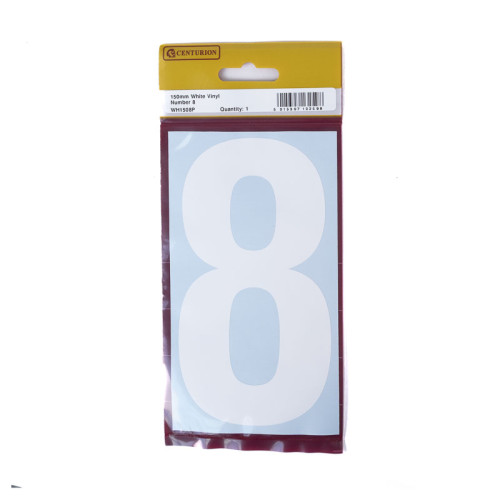 White Vinyl Number 8 WH1508P