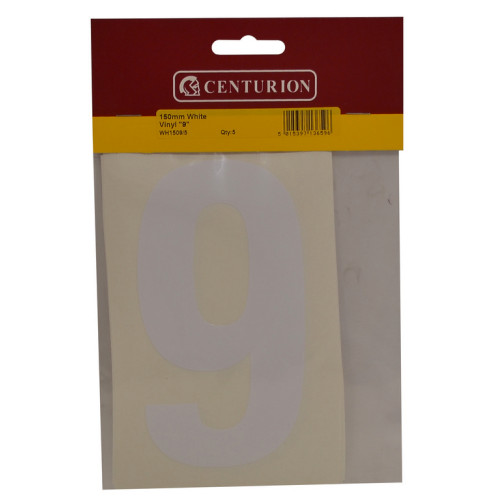 White Vinyl Number 9 (Pack of 5) WH1509/5
