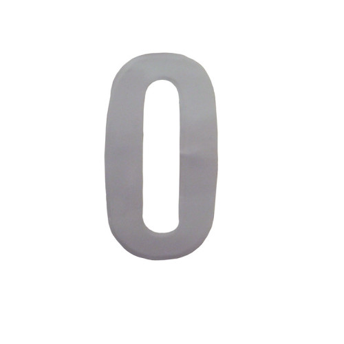 White Bold Condensed Style Vinyl Number 0 WH750P