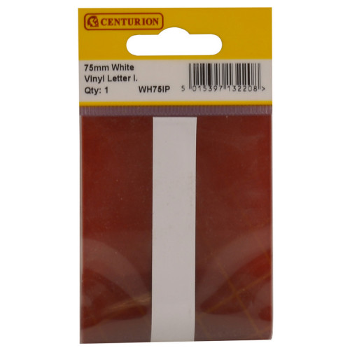 75mm White Bold Condensed Vinyl Letter I WH75IP