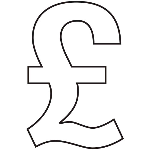 75mm White Bold Condensed Vinyl Letter Â£ WH75Â£/10