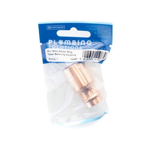 22 x 15mm Solder Ring Copper Reducing Coupling
