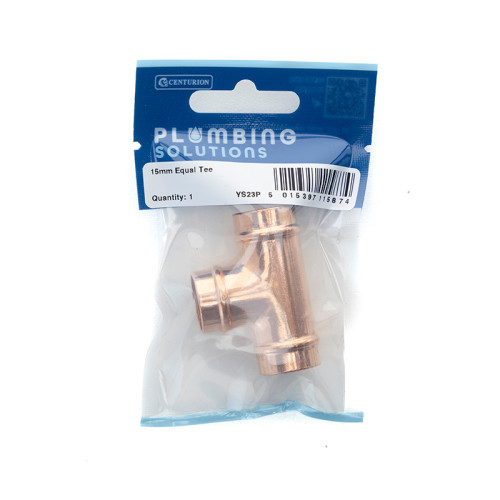 15mm Solder Ring Copper Equal Tee