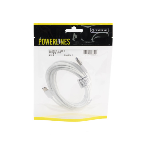 USB-A to USB-C Charging Cable - 3m