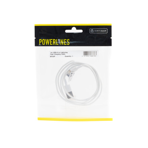 Centurion - USB-A to Lightning Fast Charge Cable – 1m