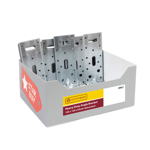 Heavy Duty Angle Brackets, 150mm x 150mm, Galvanised (Made to Order)
