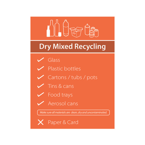 Dry Mixed Recycling (Option 2) : Simplified - SAV (150 x 200mm)