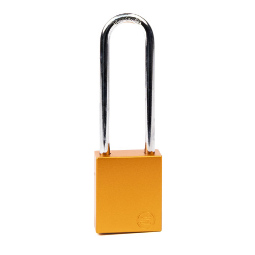 Aluminium Safety Lockout Padlock Long Shackle - Orange