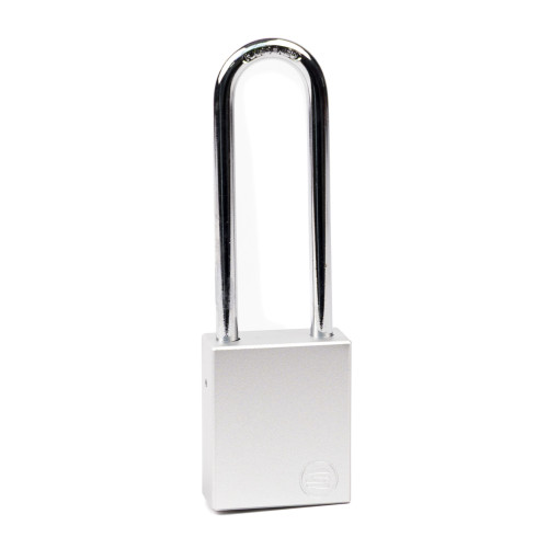 Aluminium Safety Lockout Padlock Long Shackle - Silver