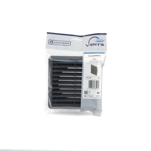 Louvred Grille with Flyscreen - Grey - 100m