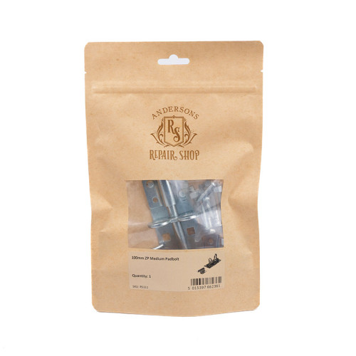 Repair Shop Medium Padbolt - Zinc Plated - 100mm