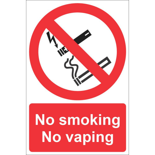 No Smoking, No Vaping â€“ PP (200 x 300mm)