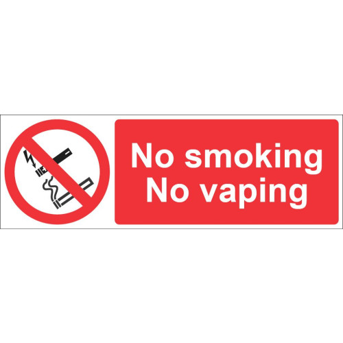 No Smoking, No Vaping â€“ SAPP (300 x 100mm)