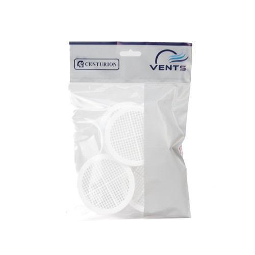 Round Soffit Vent - 70mm - White (4 Pack)