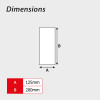 'Female Symbol' Sign, Self-Adhesive Vinyl, (125mm x 200mm)