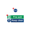 Fire Exit Signage Pack, Self Adhesive Vinyl, Small