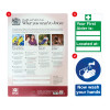 Health And Safety Poster Pack, Non Adhesive 1mm Rigid PVC Board