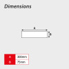 'Push To Open' Sign, Self-Adhesive Vinyl (300mm x 75mm)