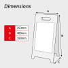'Economy Blank' A-Board, 4mm Correx, Yellow, (480mm x 250mm x 190mm)