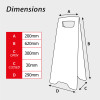'Caution Work In Progress', Heavy Duty A Board (620mm x 200mm)