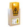'Heavy-Duty A-Board Caution Work In Progress' Sign, Polypropylene, Yellow, (620mm x 210mm x 300mm), Box Deal of 5